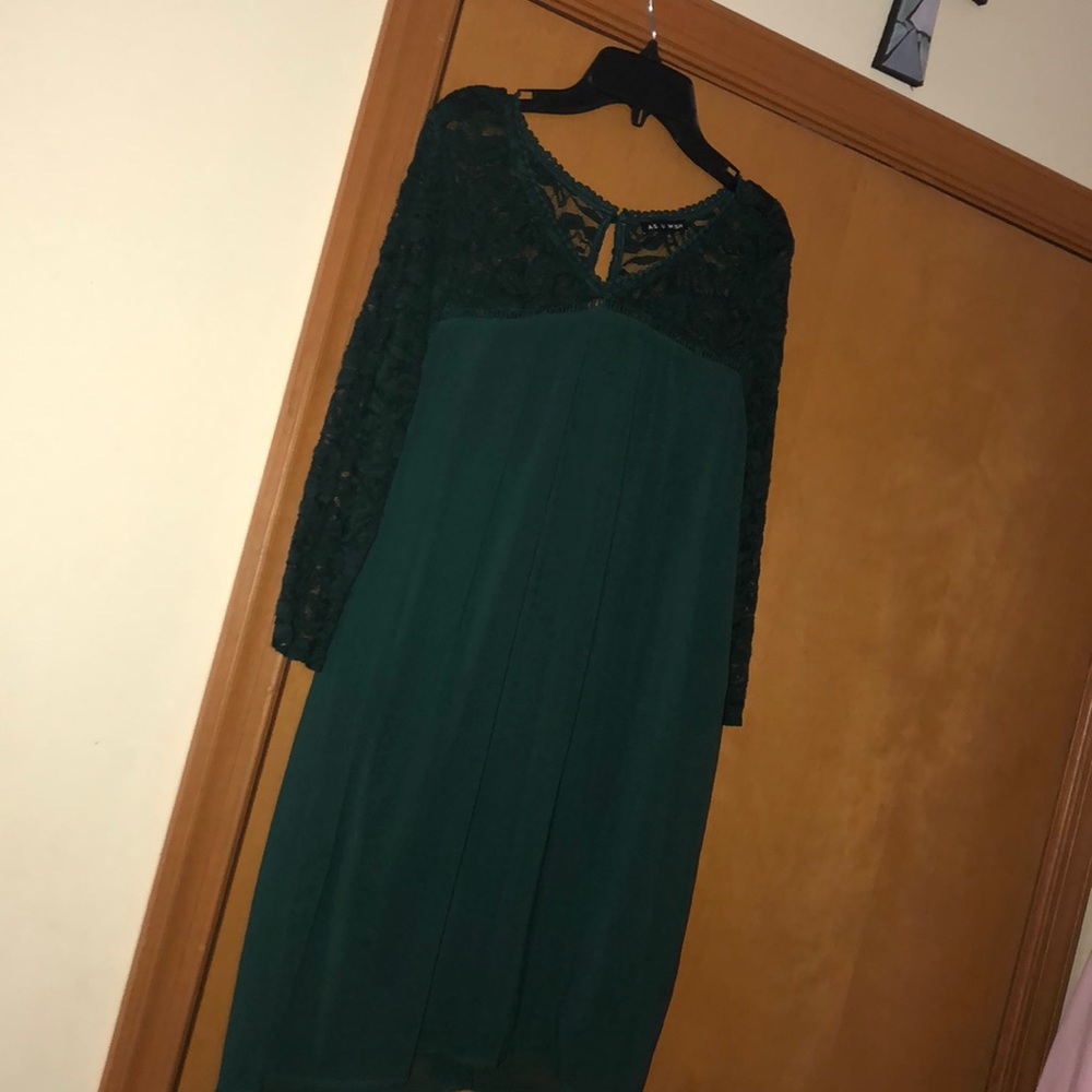 Green spring dress